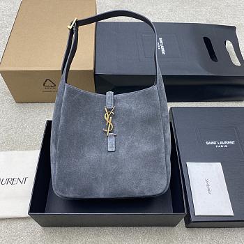 Kitlife Saint Laurent Le 5 À 7 Supple Small In Grey Suede 713938 23x22x8.5cm 