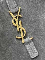 Kitlife YSL LE 5 À 7 Supple Large in Grey Suede Bag - 30x31x13cm - 2