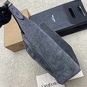 Kitlife YSL LE 5 À 7 Supple Large in Grey Suede Bag - 30x31x13cm - 4