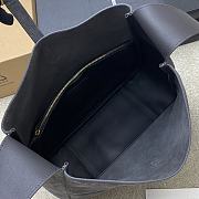 Kitlife YSL LE 5 À 7 Supple Large in Grey Suede Bag - 30x31x13cm - 3