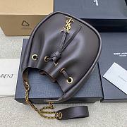 Kitlife Saint Laurent Cassandre Supple Bucket Bag Dark Brown 840888 28x22x9cm - 4