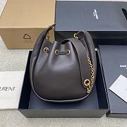 Kitlife Saint Laurent Cassandre Supple Bucket Bag Dark Brown 840888 28x22x9cm - 2