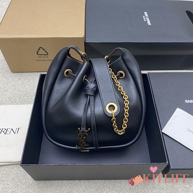 Kitlife Saint Laurent Cassandre Supple Bucket Bag Black 840888 28x22x9cm  - 1