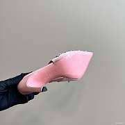 Kitlife Gucci Talia 105 Embellished Satin Slingback Pumps Pink - 3