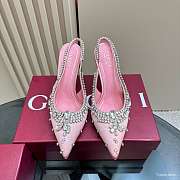 Kitlife Gucci Talia 105 Embellished Satin Slingback Pumps Pink - 2