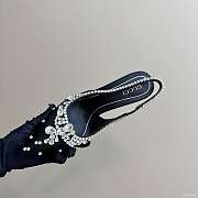 Kitlife Gucci Talia 105 Embellished Satin Slingback Pumps Black - 4