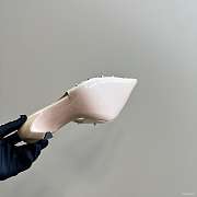 Kitlife Gucci Talia 105 Embellished Satin Slingback Pumps Beige - 4