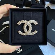 Kitlife Chanel Square Diamond and Pearl Brooch  - 1
