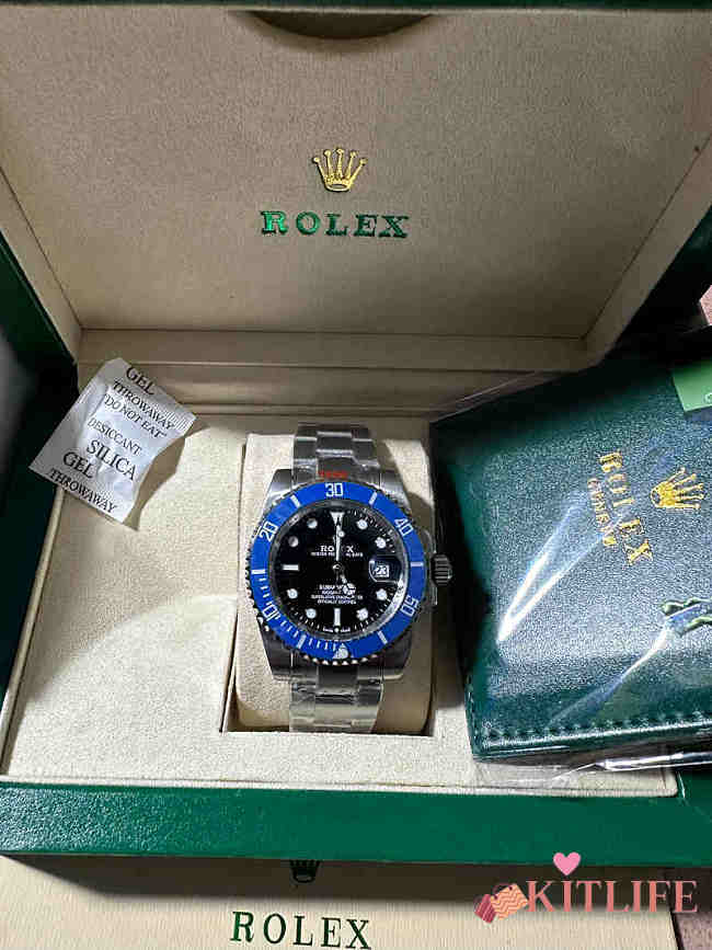 Kitlife Rolex 126610LV Kermit Submariner Watch Silver, Black & Blue 41mm   - 1
