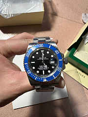 Kitlife Rolex 126610LV Kermit Submariner Watch Silver, Black & Blue 41mm   - 4