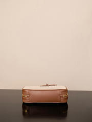 Kitlife Miu Miu Beau Brown Leather-trimmed Canvas Handle Bag 5BB173M 28x11.5x8cm - 5