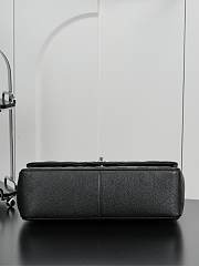 Kitlife Chanel Classic Flap Jumbo Black Caviar Leather Bag Silver Hardware - 30cm  - 5
