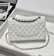 Kitlife Chanel Classic Flap Jumbo White Caviar Leather Bag Gold Hardware - 30cm  - 5