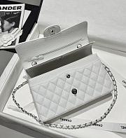 Kitlife Chanel Classic Flap Jumbo White Caviar Leather Bag Silver Hardware - 30cm  - 3