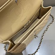 Kitlife Chanel Classic Flap Jumbo Beige Caviar Leather Bag Silver Hardware - 30cm - 6