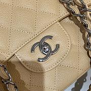 Kitlife Chanel Classic Flap Jumbo Beige Caviar Leather Bag Silver Hardware - 30cm - 5