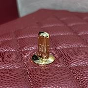 Kitlife Chanel Classic Flap Jumbo Burgundy Caviar Leather Bag Gold Hardware - 30cm  - 6