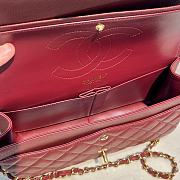 Kitlife Chanel Classic Flap Jumbo Burgundy Caviar Leather Bag Gold Hardware - 30cm  - 2
