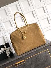 Kitlife Chanel 26C Boston Bag Brown Suede 41x31x23cm - 1
