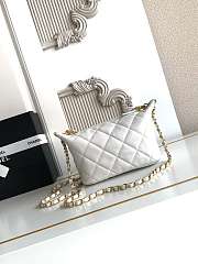 Kitlife Chanel 26C Pearl Chain Lunch Bag White AS5898 13x23.5x7.5cm - 3