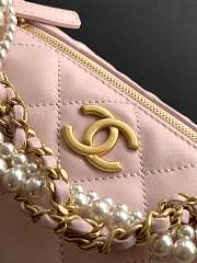 Kitlife Chanel 26C Pearl Chain Lunch Bag Pink AS5898 13x23.5x7.5cm  - 6