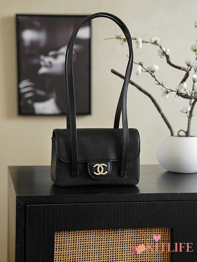 Kitlife Chanel 26C Jennie Shoulder Flap Bag Black 22cm - 1