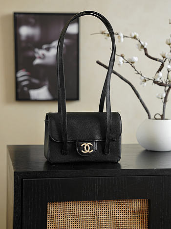 Kitlife Chanel 26C Jennie Shoulder Flap Bag Black 22cm