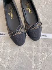 Kitlife Chanel Ballet Flats Shoes Black & Gold Tweed  - 3