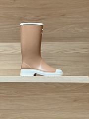 Kitlife Chanel 25Fw Rain Boots Brown & White - 6