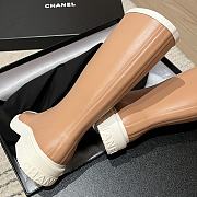 Kitlife Chanel 25Fw Rain Boots Brown & White - 5