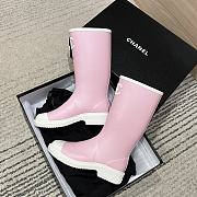 Kitlife Chanel 25Fw Rain Boots Pink & White  - 6
