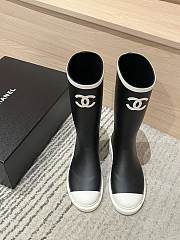 Kitlife Chanel 25Fw Rain Boots Black & White  - 1