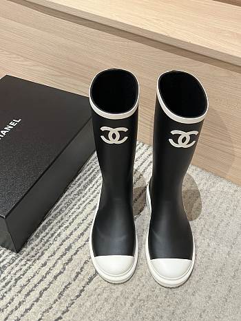 Kitlife Chanel 25Fw Rain Boots Black & White 