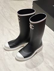 Kitlife Chanel 25Fw Rain Boots Black & White  - 6