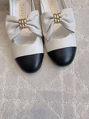 Kitlife Chanel Bow Mary Jane Shoes White - 5