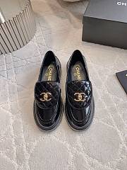 Kitlife Chanel Classic Flap Quilted Loafers Black Patent Leather - 1