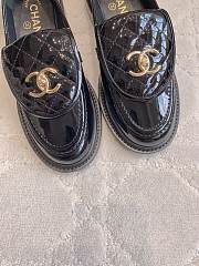 Kitlife Chanel Classic Flap Quilted Loafers Black Patent Leather - 4