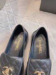 Kitlife Chanel Classic Flap Quilted Loafers Black Smooth Leather - 5