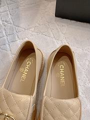 Kitlife Chanel Classic Flap Quilted Loafers Beige Smooth Leather  - 6