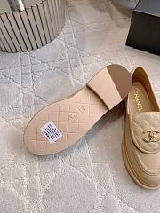 Kitlife Chanel Classic Flap Quilted Loafers Beige Smooth Leather  - 4