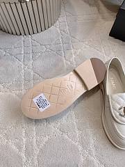 Kitlife Chanel Classic Flap Quilted Loafers White Smooth Leather - 2