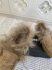 Kitlife Chanel 25N Furry Loafers Beige Suede Leather - 5
