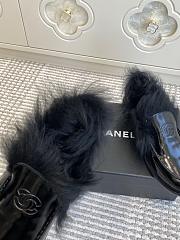 Kitlife Chanel 25N Furry Loafers Black Patent Leather - 3