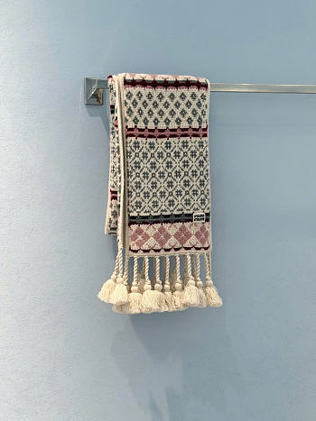 Kitlife Miu Miu Wool And Cashmere Scarf Talc/Pink 160x22cm