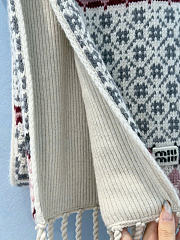 Kitlife Miu Miu Wool And Cashmere Scarf Talc/Pink 160x22cm - 6