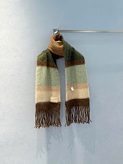 Kitlife Miu Miu Wool Scarf With Fringes Cognac/Tundra 23x185cm - 5