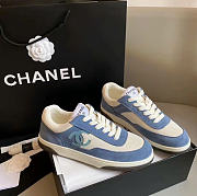 Kitlife Chanel Sneakers In Suede Kidskin and Blue White - 1