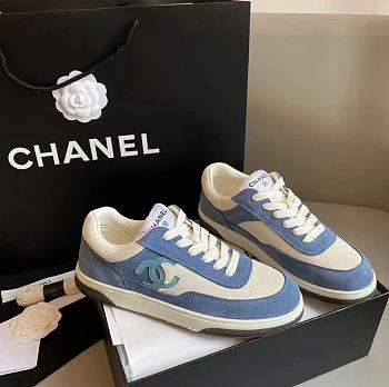 Kitlife Chanel Sneakers In Suede Kidskin and Blue White