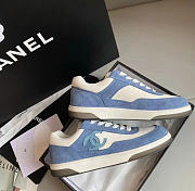 Kitlife Chanel Sneakers In Suede Kidskin and Blue White - 5