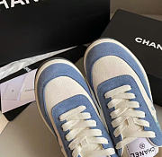 Kitlife Chanel Sneakers In Suede Kidskin and Blue White - 4